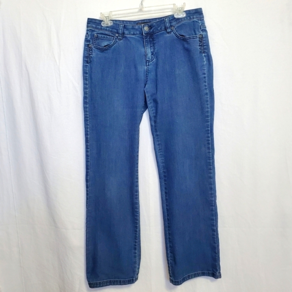 Prana Womens Relaxed Fit Straight Leg Boyfriend Jeans Size 10